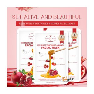 ماسک ورقه ای آیچان بیوتی Aichun Beauty مدل Red Ffruits and Honey بسته 10 عددی