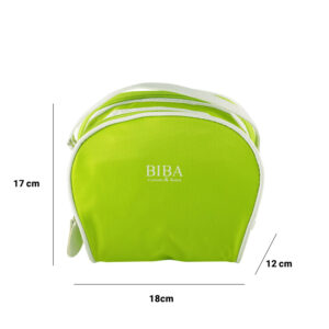 کیف لوازم آرایشی بی با BIBA مدل سبز دو زیپ گرد