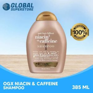 شامپو مو او جی ایکس OGX مدل Niacin & Caffeine (قهوه ای) حجم 385 میلی لیتر