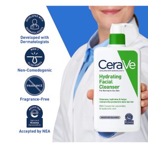 ژل شستشو و آبرسان صورت سراوی CeraVe مدل Hydrating Facial Cleanser حجم 355 میلی لیتر