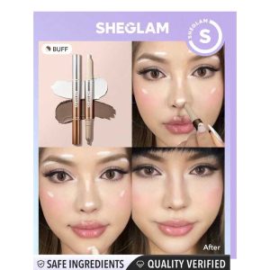 کانتور و هایلایتر دو سر شیگلم Sheglam مدل BUFF وزن 0.5 گرم