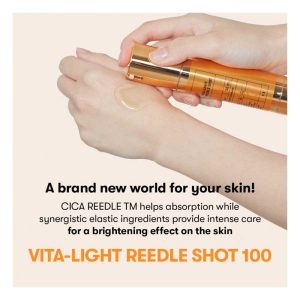 اسنس ضدلک و روشن کننده پوست صورت ریدل شات Reedle Shot مدل Vita-Light 100 (نارنجی) حجم 50 میلی لیتر