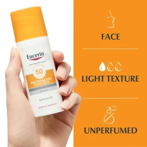 ضد آفتاب فلوئید اوسرین EUCERIN مدل PHOTOAGING CONTROL SPF+50 حجم 50 میلی لیتر